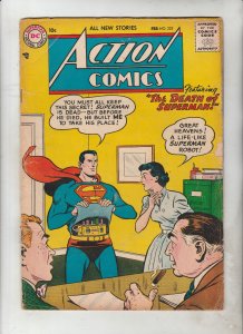 Action Comics #225 (1957) Death of Superman, Tommy Tomorrow, Congo Bill! VG+Wow!