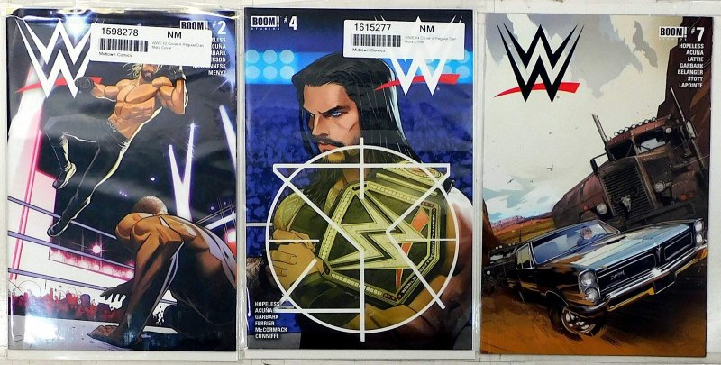 WWE Lot of 3 #2, 4, 7 (2017) Boom! Studios 9.4 NM 1st Print Comic Books