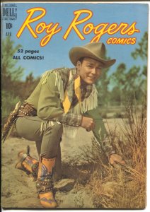 Roy Rogers #28 1950-Dell Republic films photo cover-Micale art-FN