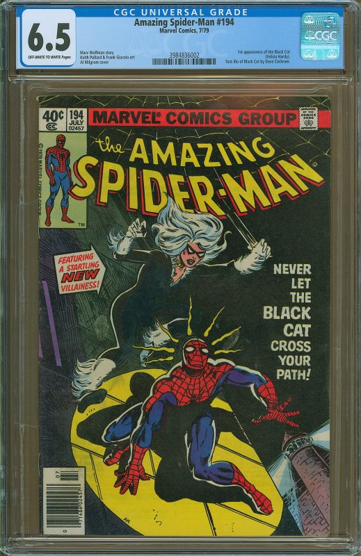 The Amazing Spider-Man #194 (1979) CGC Graded 6.5 - 1st App of The Black Cat!