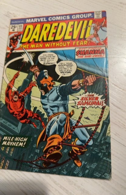 Daredevil #111 (1974) first app of Silver Samurai/Shanna she Devil