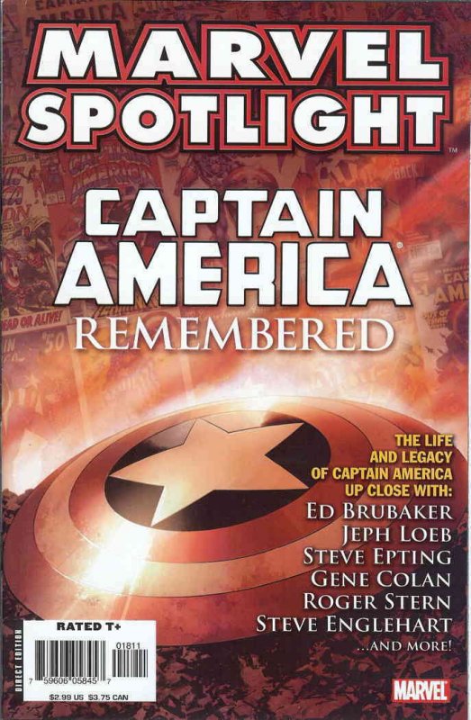 Marvel Spotlight: Captain America Remembered #1 VF ; Marvel