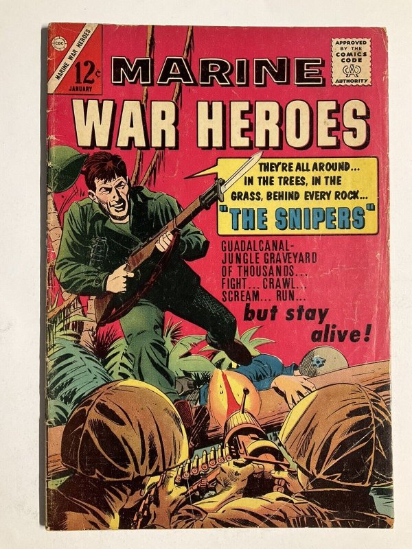 MARINE WAR HEROES 6 FN FINE 6.0 CHARLTON COMICS