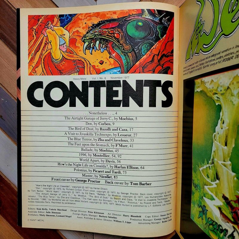 HEAVY METAL VOL. 1 #8 VF- (HM 1977) Sharp! Proctor, MOEBIUS, Corben, CHAYKIN Art