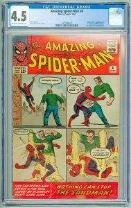 The Amazing Spider-Man #4 (1963) CGC 4.5 1st Appearance of the Sandman!