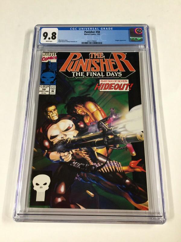 Punisher 58 Cgc 9.8 White Pages Marvel Copper Age