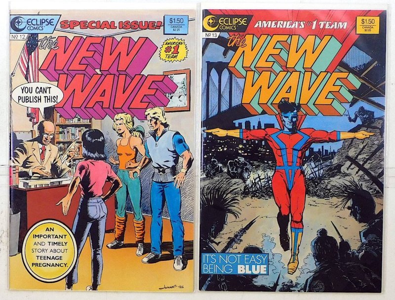 The New Wave Lot of 2 #12, 13 (1987) Eclipse Comics 1st Print Comic Books