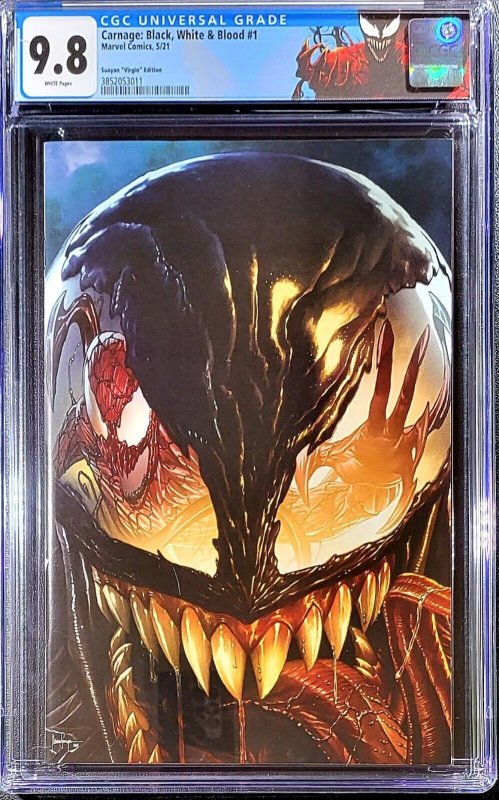 ?? Carnage: Black, White & Blood 1 CGC 9.8 Mico Suayan virgin Variant  crain  