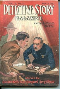 DETECTIVE STORY MAGAZINE-JAN 5 1917-GREGORY HAY-CAROLYN WELLS-DO GREY- G