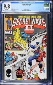 Secret Wars II #4 1985 Marvel Comics CGC 9.8 1st Kurse White Pages 009