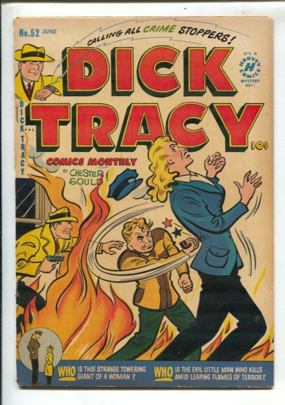 Dick Tracy #52 1952-Harvey-Chester Gould art-crime stories-bizarre crime-VG+