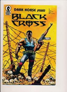 Dark Horse BLACK CROSS #1 1st Concrete Signed inside 1st print(1985) NM (PF182) 