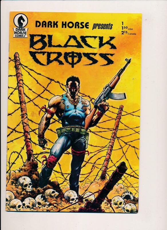 Dark Horse BLACK CROSS #1 1st Concrete Signed inside 1st print(1985) NM (PF182) 