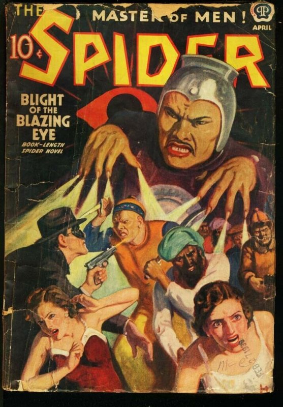 SPIDER 1939 APR-RARE HERO PULP-VIOLENT COVER G 