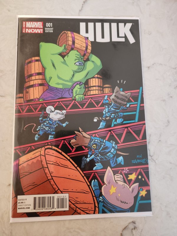 Hulk #1 Chris Samnee Marvel Animals Variant (2014)