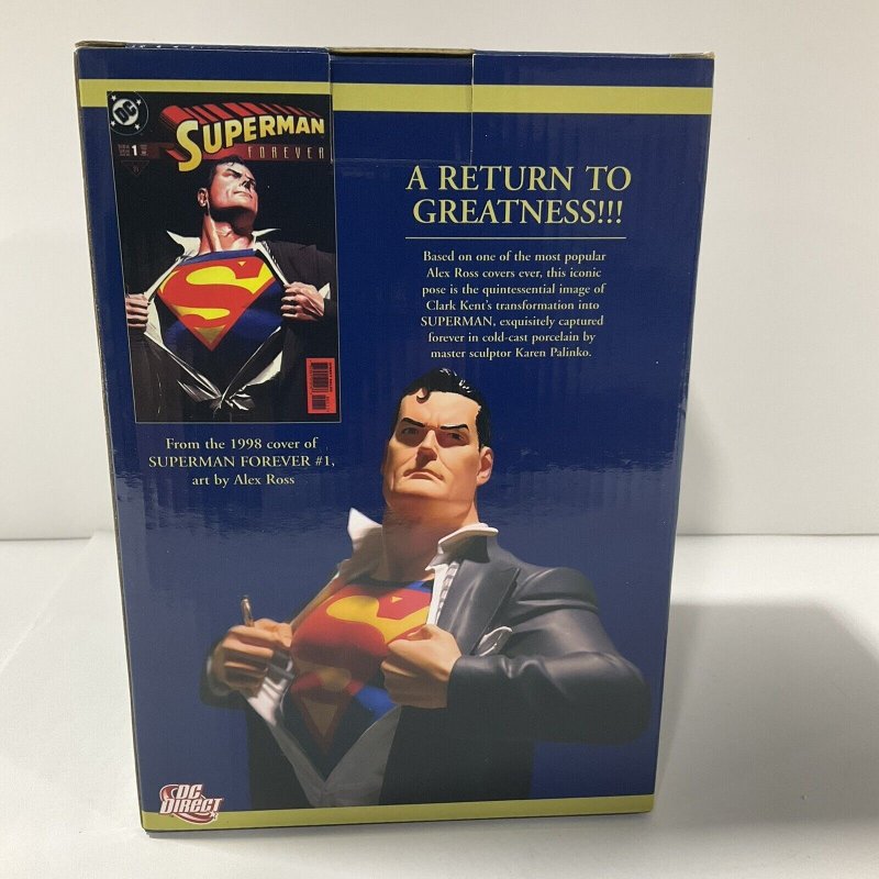 SUPERMAN FOREVER 1 MINI STATUE LIMITED EDITION BY ALEX ROSS SEALED 621/4000
