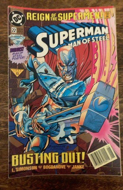 Superman: The Man of Steel #22 Newsstand Edition (1993)