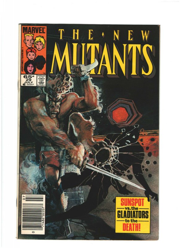 New Mutants #29 Newsstand VF- 7.5 Marvel Comics 1985 1st Strong Guy app.