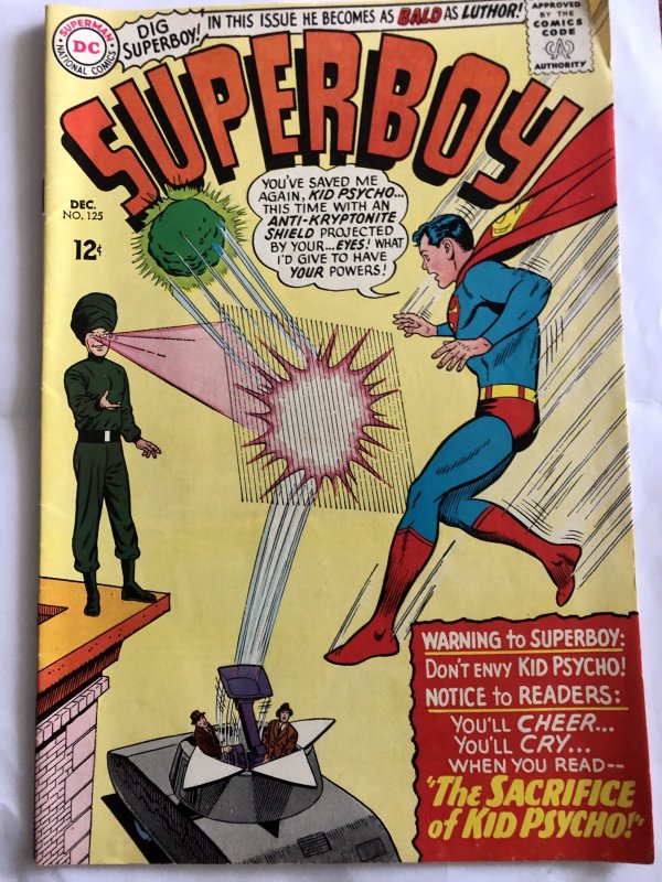 Superboy#125...say hello2Kid Psycho(1st) Fine