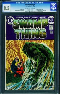 SWAMP THING #1-CGC 8.5 1972-Berni Wrightson-DC- 1029344008