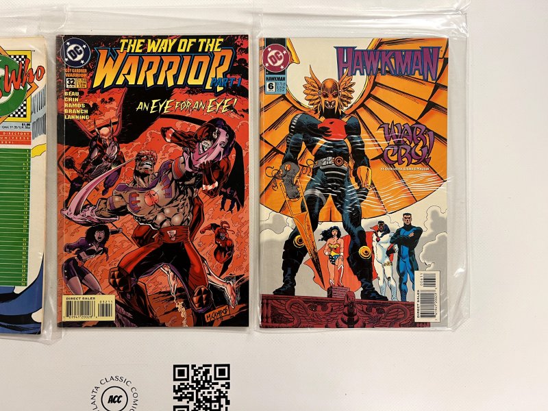 3 DC Comics Hawkman#6 + The Way Of The Warrior#32 + Who's Who#87  Flash 24 JS9