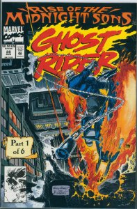 Ghost Rider #28 Marvel Comics 1992 1st Llilith & Midnight Sons VF/NM W/ Poster