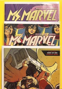 Ms. Marvel 4 5 6 KAMALA KHAN 1ST PRINTS (2016)