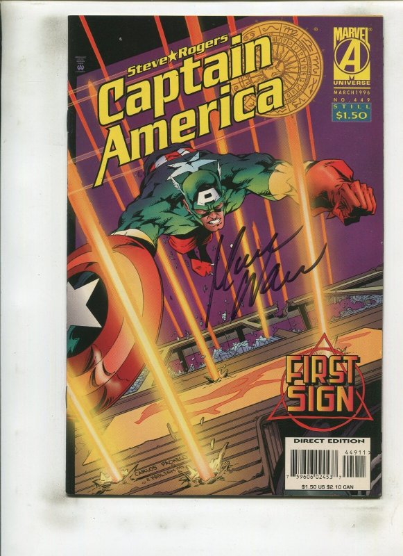 CAPTAIN AMERICA #449 (9.2) SIGNED BY MARK WAID!! 1996