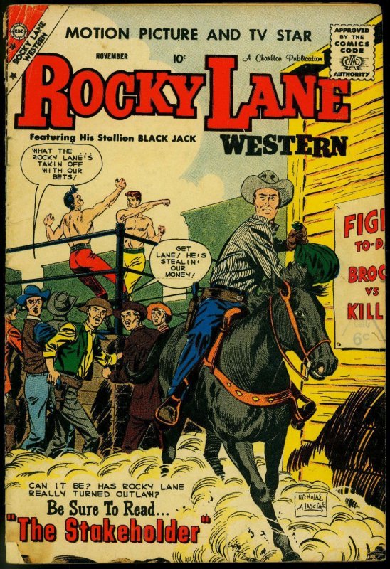 ROCKY LANE WESTERN #87 1959 CHARLTON COMICS B-WESTERN G/VG