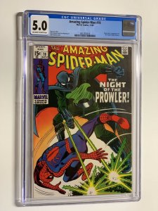 Amazing Spider-man 78 cgc 5.0 ow/w pages marvel 1969