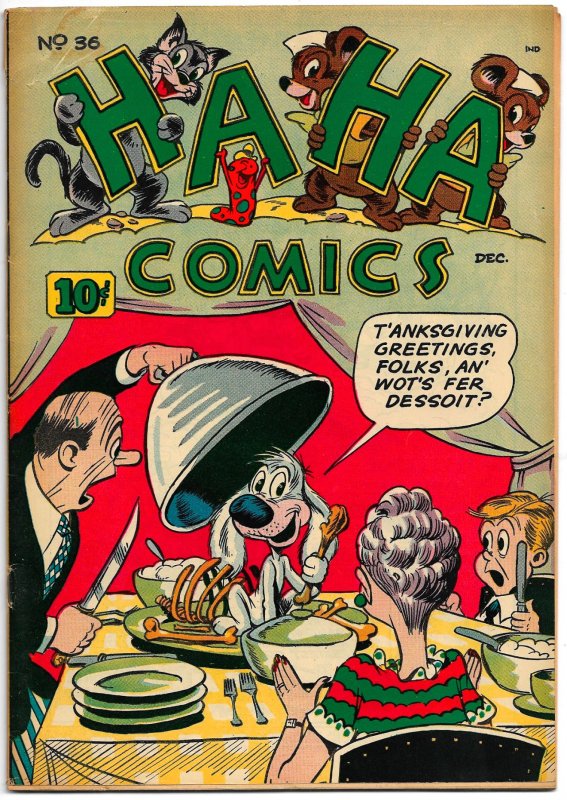 HA HA COMICS #36  (Dec 1946) 2.5 GD+  Al Hubbard! Dan Gordon! Bob Wick!