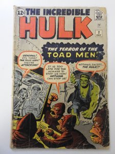The Incredible Hulk #2 (1962) GD- Condition see description