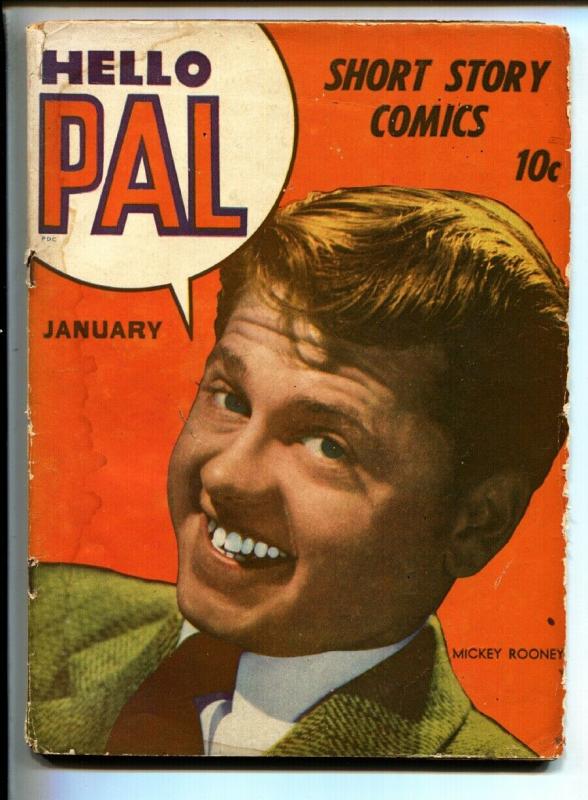 Hello Pal #1-1943-First appearance of ROCKETMAN and ROCKETGIRL-Mickey Rooney