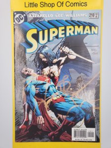 Superman #210 Signed by Jim Lee Dynamic Forces w/COA #303/999 See Photos