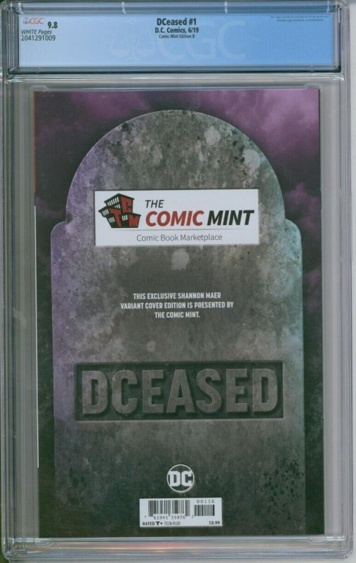 DC Comics DCeased #1 CGC 9.8 Comic Mint Edition B