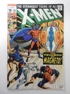The X-Men #63 (1969) VG Condition cover and 1st 2 wraps detached bottom staple