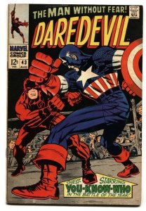 Daredevil Comics #43 1968- Jack Kirby-Captain America FN