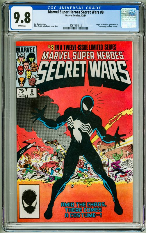 Marvel Super Heroes Secret Wars #8 CGC 9.8! White Pages!