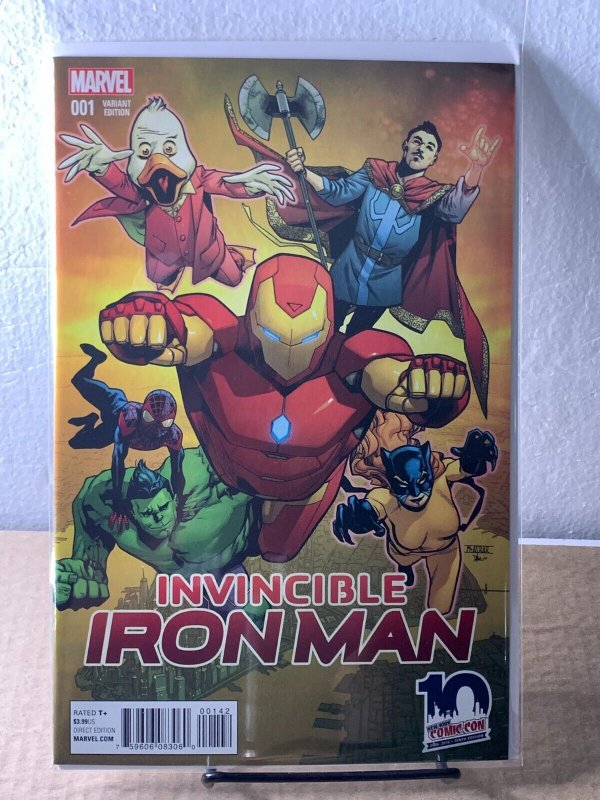 INVINCIBLE IRON MAN #1 NM NYCC 10TH ANNIVERSARY  VARIANT - VERY RARE 759606083060