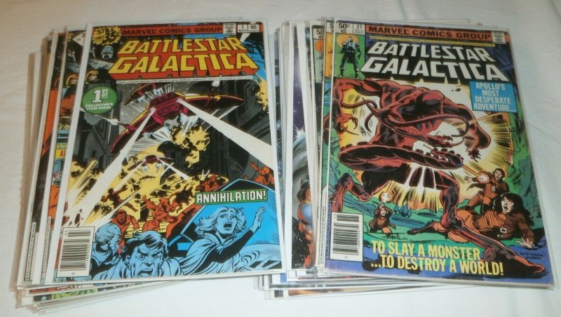 Battlestar Galactica V1 #1-23 (no 9,18,19,20) + Dynamite comic book lot of 34