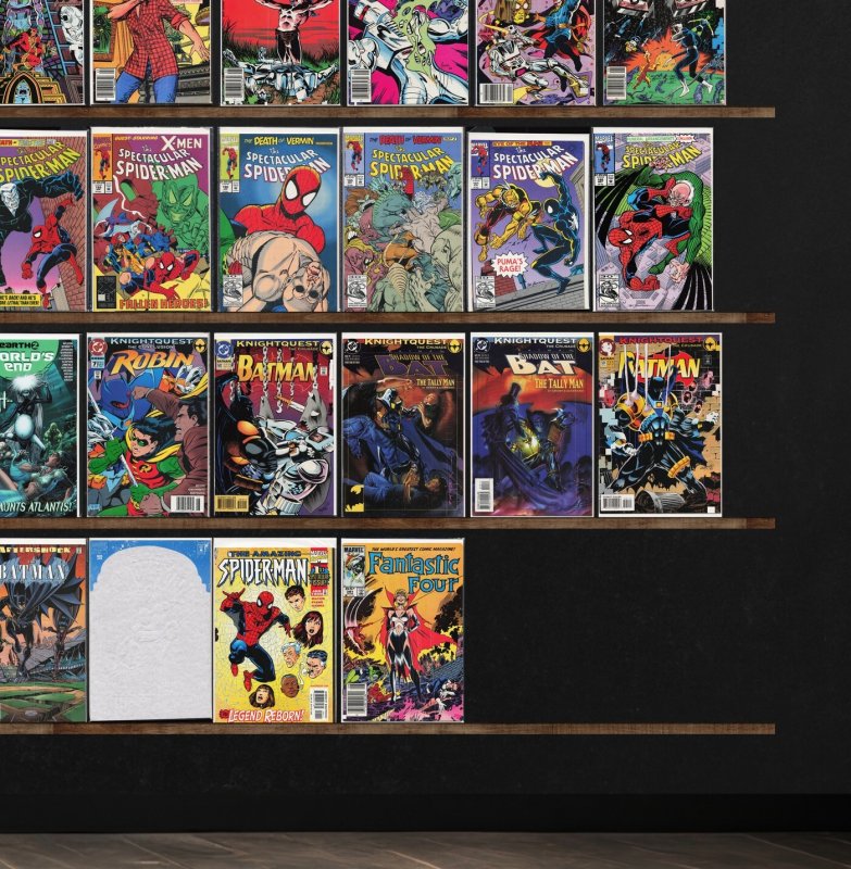 Huge Lot 150+ Comics with Rom, Batman, The Spectacular Spider-Man & More!