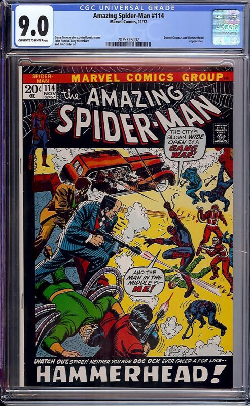 Amazing Spider-Man #114 (Marvel, 1972) CGC 9.0