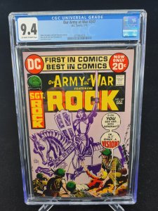 Our Army at War #247 - Joe Kubert Cover (CGC 9.4) 1972