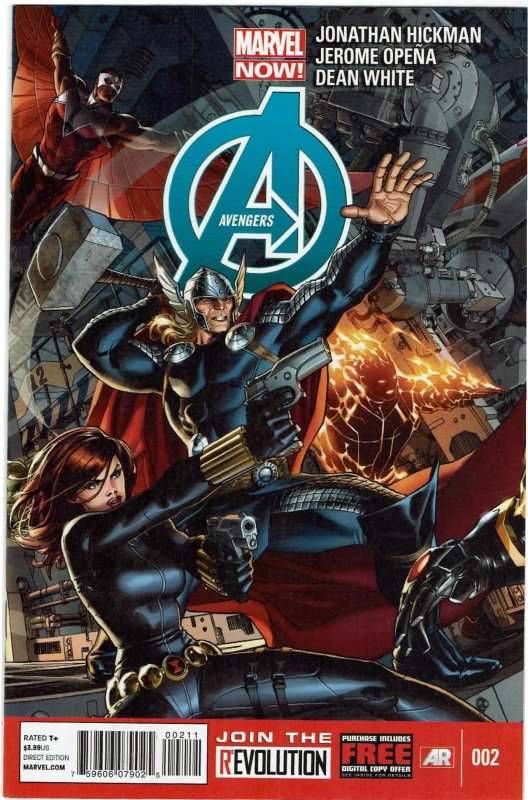 Avengers #2 (2013 v5) Jonathan Hickman Hulk Captain America NM