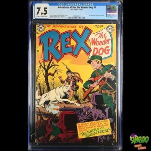 Adventures of Rex the Wonder Dog #4 CGC 7.5! 1st Detective Chimp. Scarce!