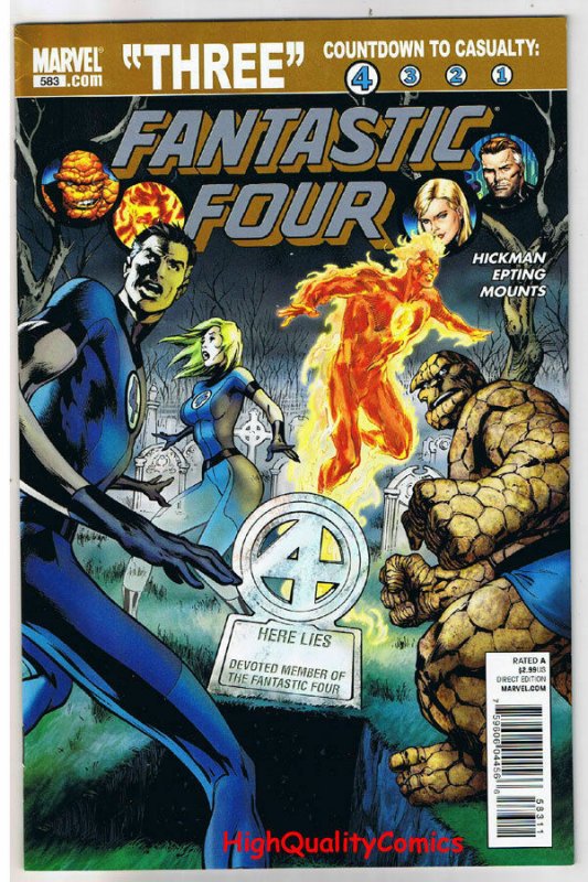 FANTASTIC FOUR #583, VF, Countdown to Casualty, 2010, more FF in store