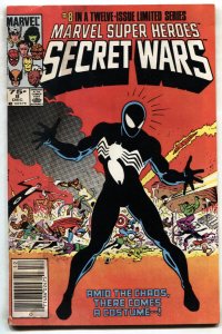 Secret Wars #8--1st Black Costume--Spider-Man--comic book--Newsstand