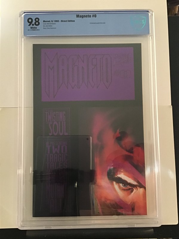 Magneto #0 9.8 CBCS Embossed Purple Foil Cover