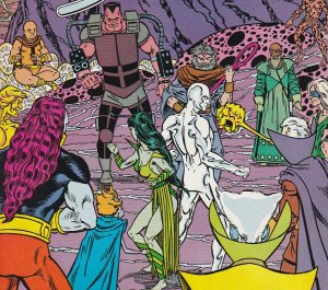 Silver Surfer(vol. 2) # 4  Silver Surfer and Mantis Trapped !