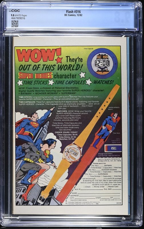 Flash #316 (12/82) Graded CGC 9.8